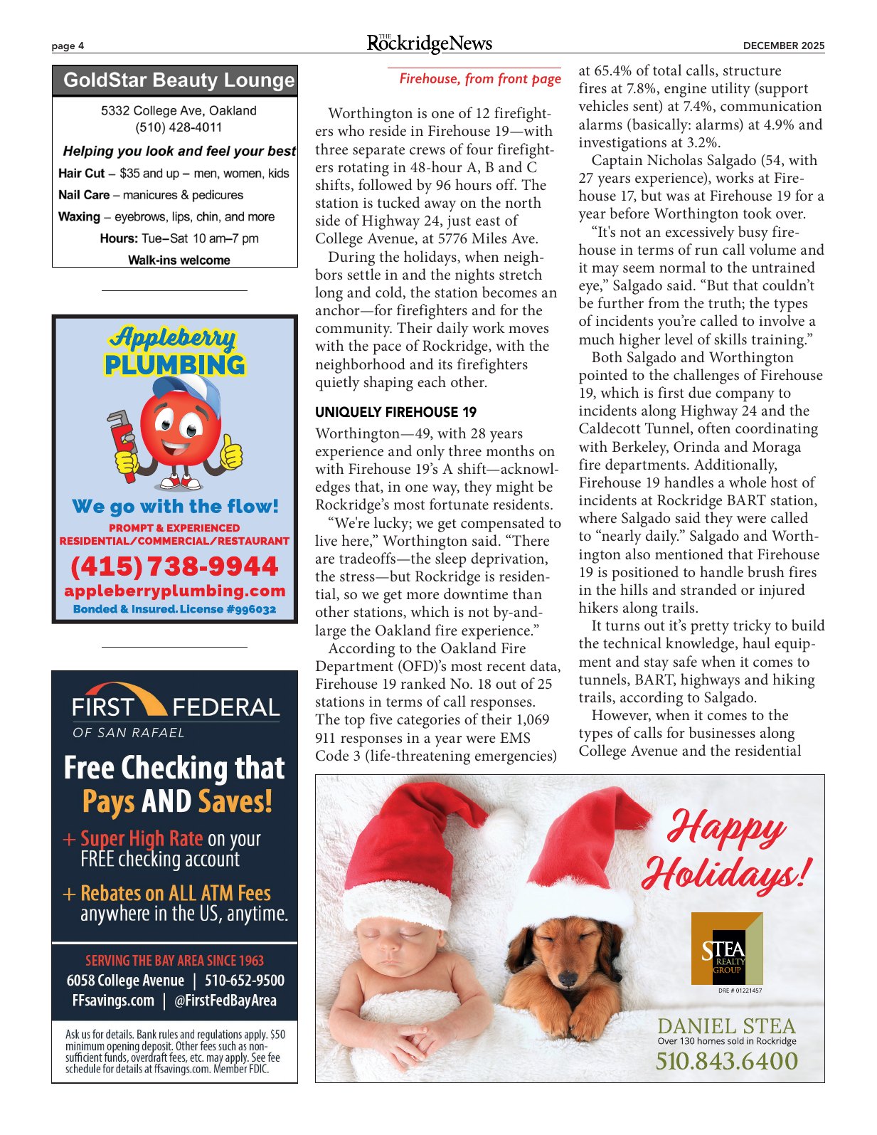 Click to zoom in The Rockridge News, December 2025, page 4