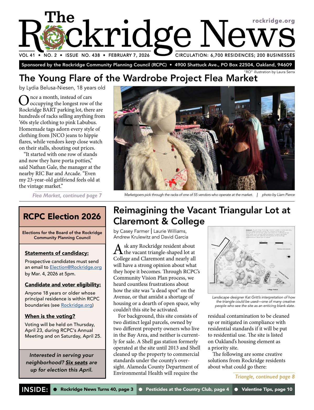 Click to zoom in The Rockridge News, February 2026, page 1