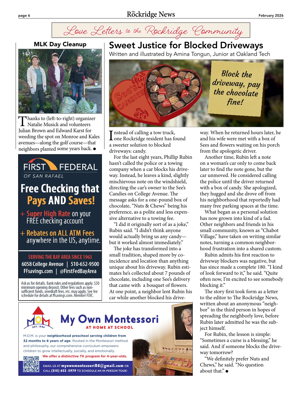 Click to zoom in The Rockridge News, February 2026, page 6