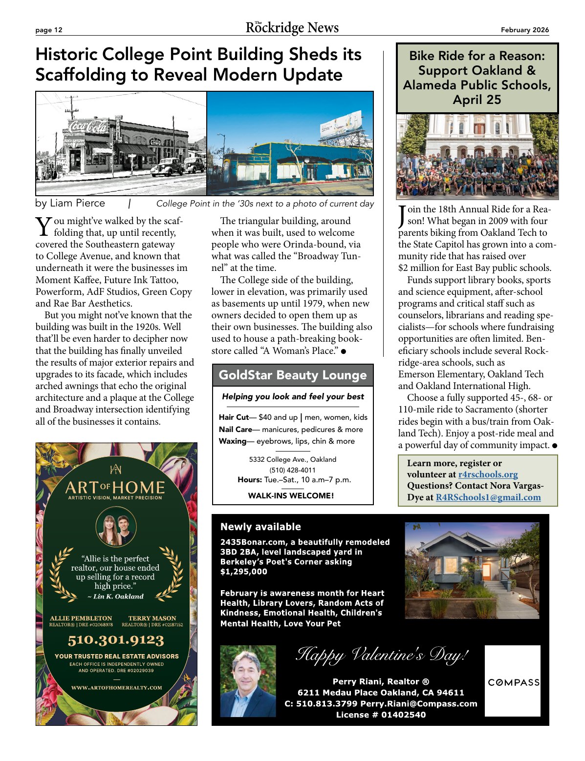 Click to zoom in The Rockridge News, February 2026, page 12