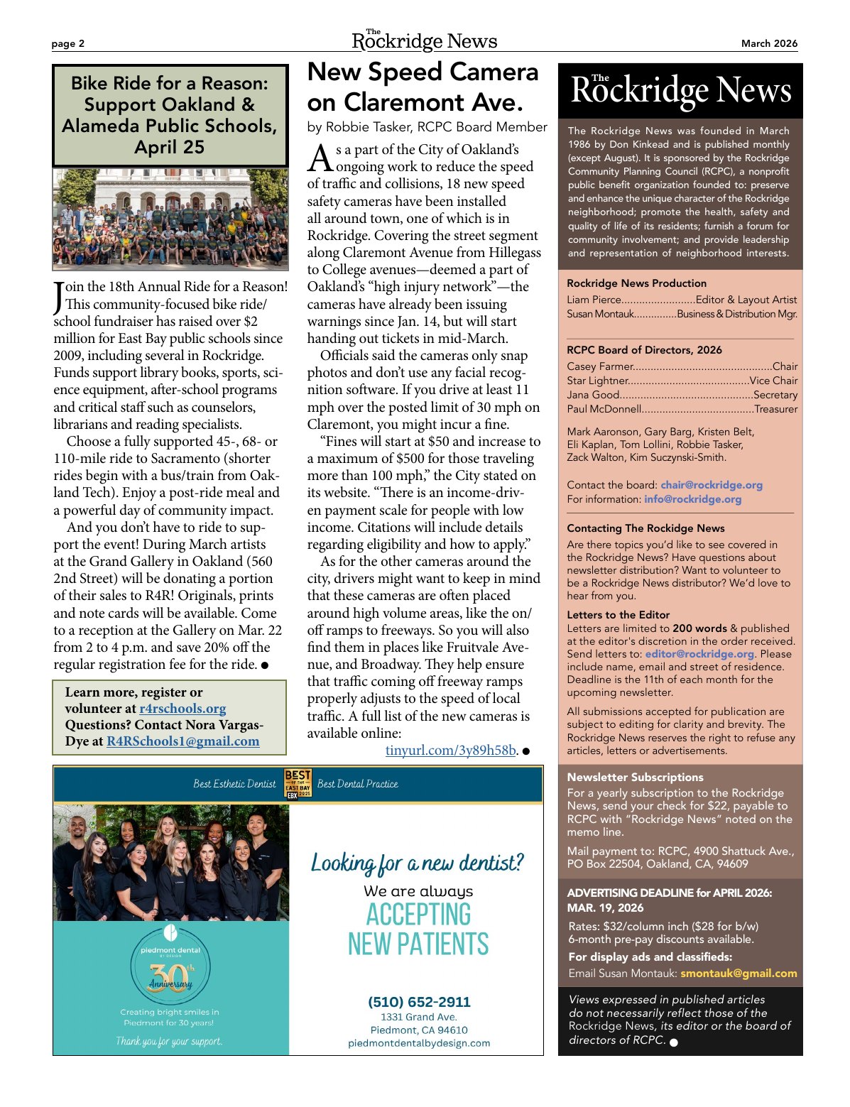 The Rockridge News, March 2026, page 2