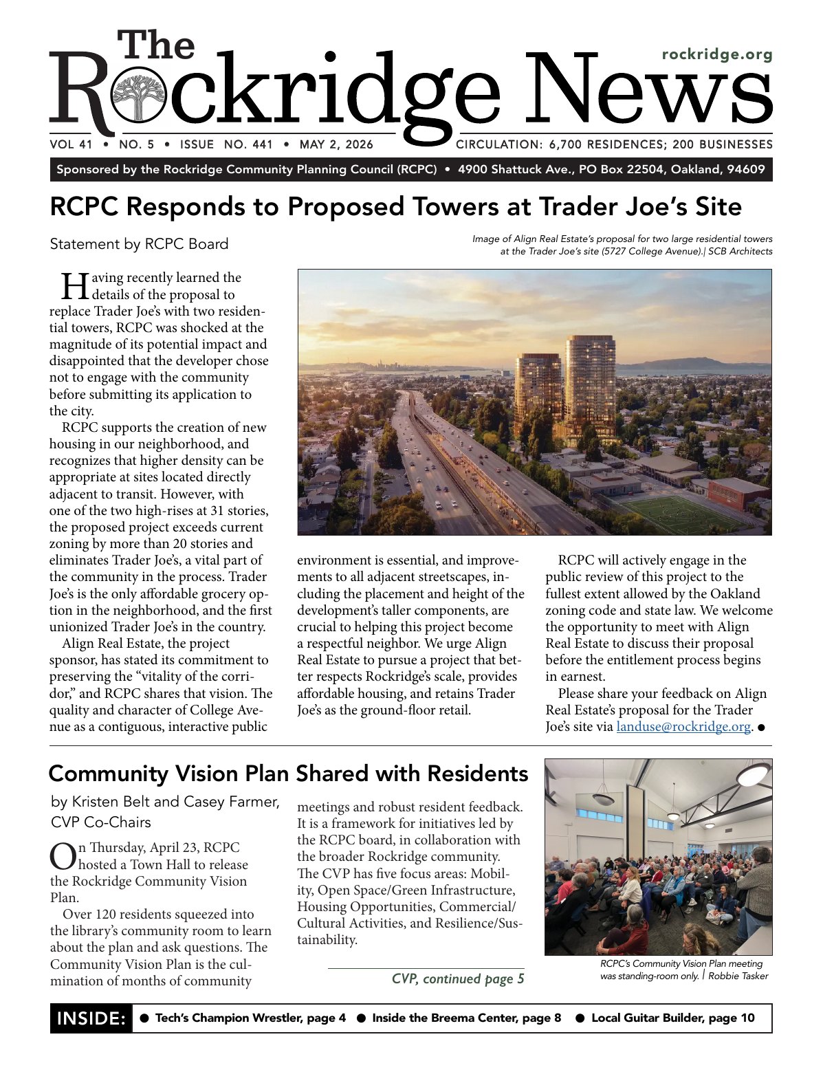 The Rockridge News, May 2026, page 1