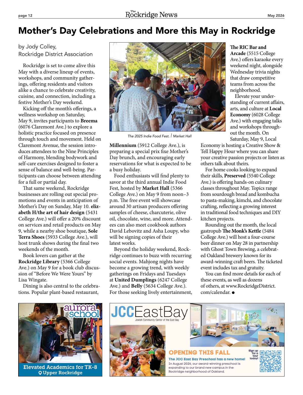 Click to zoom in The Rockridge News, May 2026, page 12