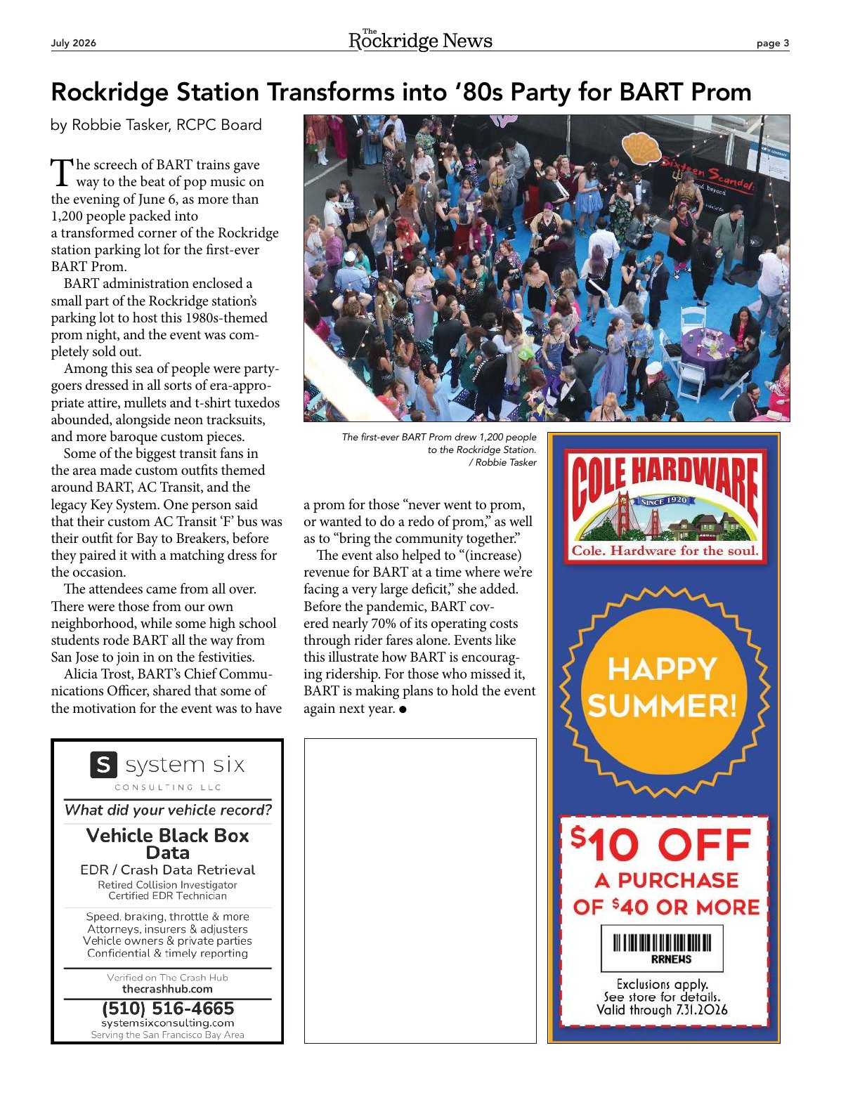 Click to zoom in The Rockridge News, July 2026, page 3