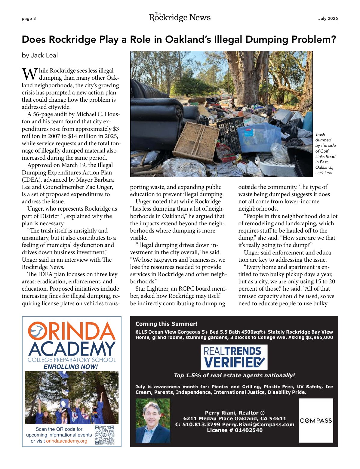 The Rockridge News, July 2026, page 8