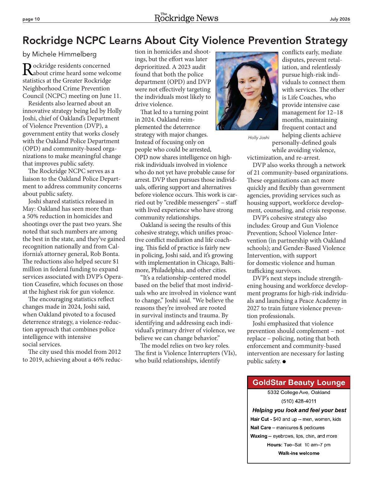 The Rockridge News, July 2026, page 10