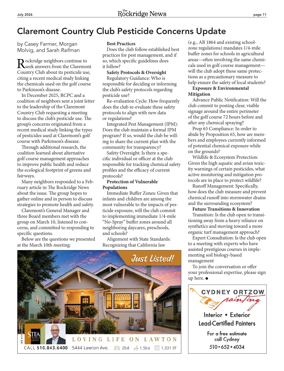 The Rockridge News, July 2026, page 11