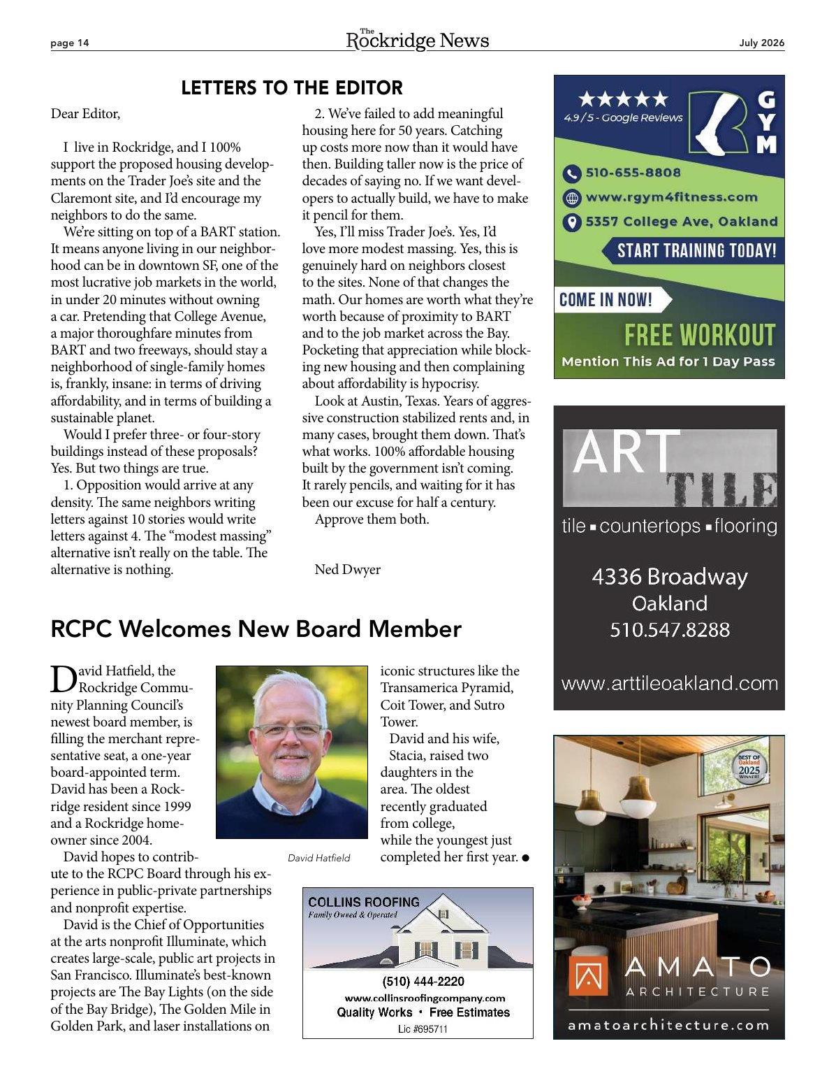 Click to zoom in The Rockridge News, July 2026, page 14