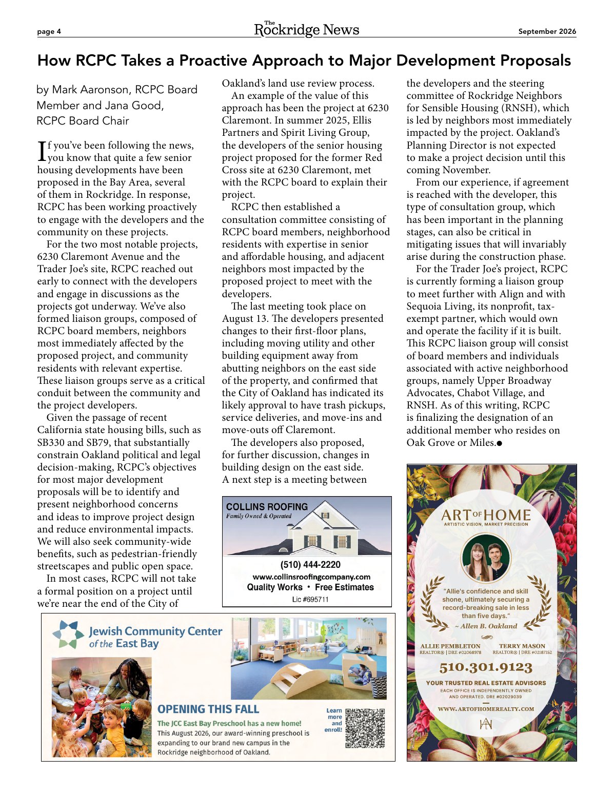 Click to zoom in The Rockridge News, September 2026, page 4