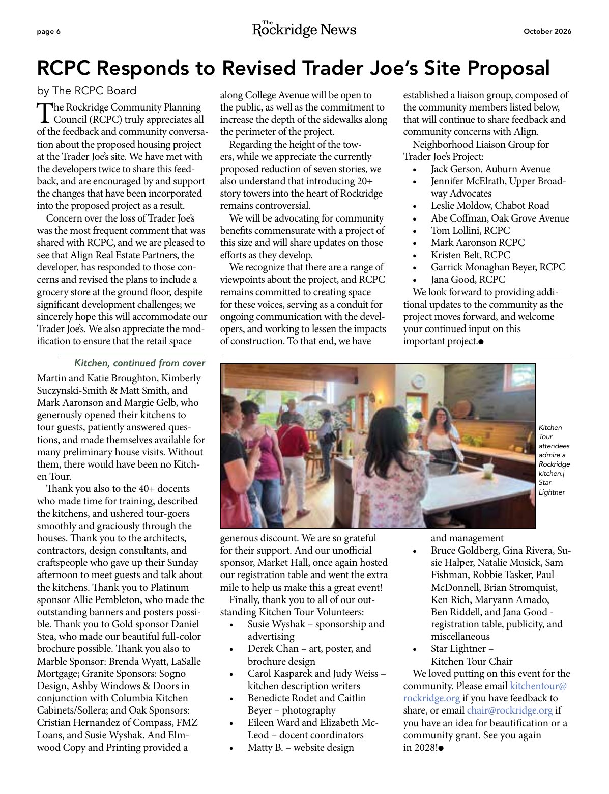 Click to zoom in The Rockridge News, October 2026, page 6